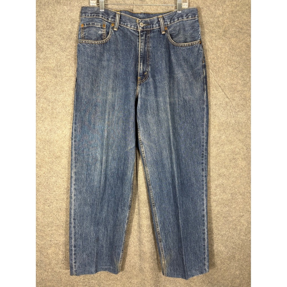 Levis 560 Comfort Fit Mens Jeans 34x32 Medium Wash Blue Denim Straight Leg